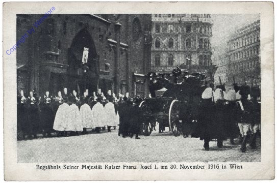 Begräbnis seiner Majestät Kaiser Franz Josef I. am 30.11.1916 in Wien