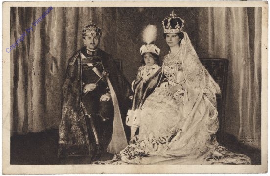 Kaiser Karl I, Kaiserin Zita u. Kronprinz Franz Josef Otto