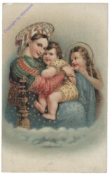 Mutter mit Sohn und Schutzengel