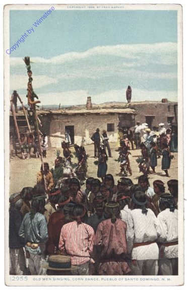 Arizona: Old Men singing, Corn Cance, Pueblo of Santo Domingo
