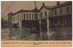 Indiana: Logansport, The Cashier of the First National Bank of that City rescuing His Family