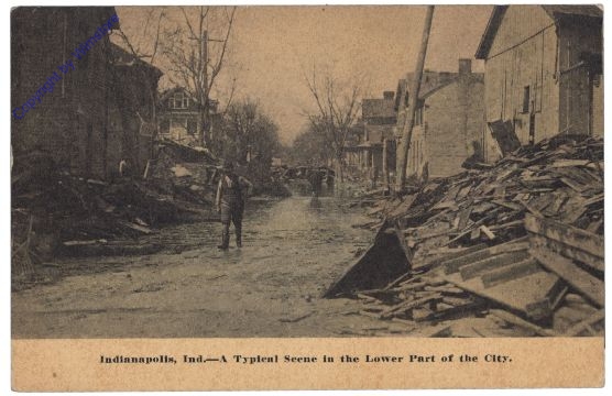 Indiana: Indianapolis, A Typical Scene in the lower Part of the City