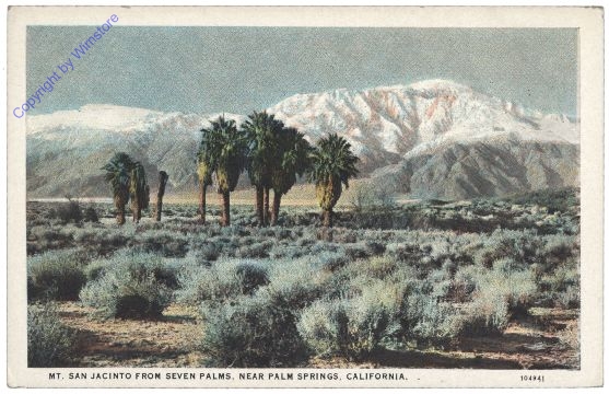 Kalifornien: Mt. San Jacinto from Seven Palms, near Palm Springs
