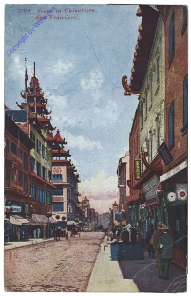 ak157577 Kalifornien: Scene in Chinatown, San Francisco