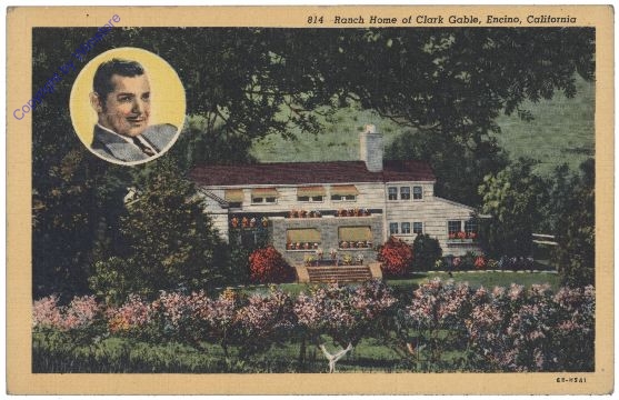 ak157587 Kalifornien: Ranch Home of Clark Gable, Encino