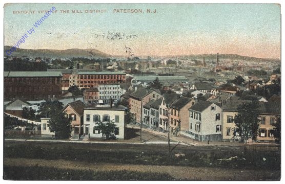 New Jersey: Birdseye View of the Mill District, Paterson
