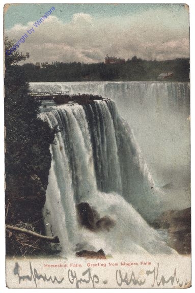 New York: Horseshoe Falls, Greeting from Niagara Falls