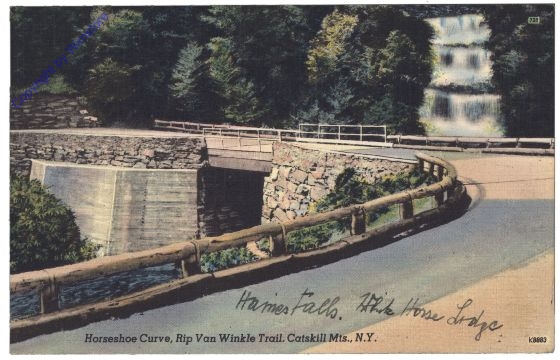 New York: Horseshoe Curve, Rip Van Winkle Trainl, Catskill Mts.