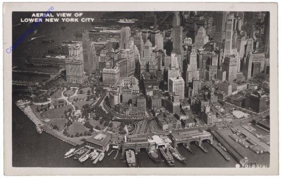 New York: Aerial View of Lower New York City