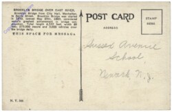 New York: Brooklyn Bridge over East River, NY City