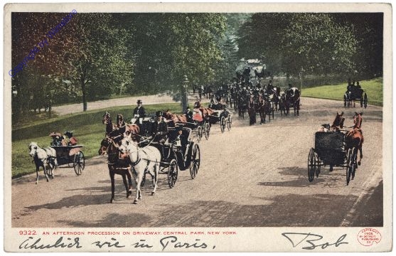 New York: An Afternoon Procession on Driveway, Central Park, NY City