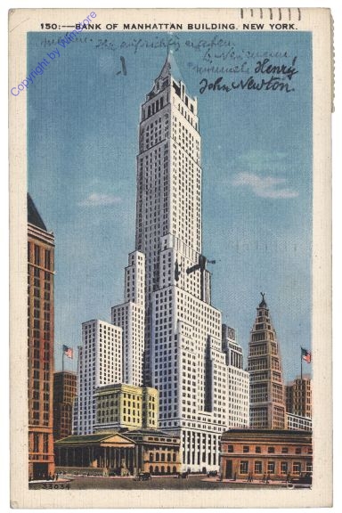 New York: Bank of Manhattan Building, NY City.