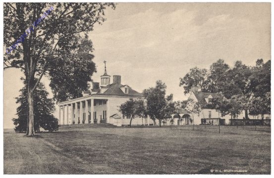 ak157734 Virginia: Home of George Washington, North view, Mount Vernon