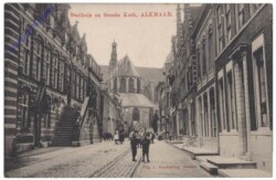 ak157812 Alkmaar, Stadhuis en Groote kerk