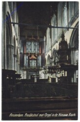 Amsterdam, Predikstoel met Orgel in de Nieuwe Kerk