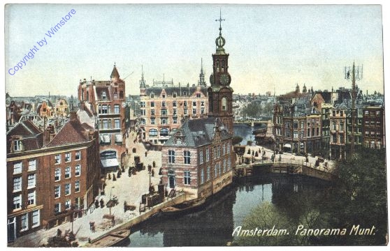 Amsterdam, Panorama Munt.