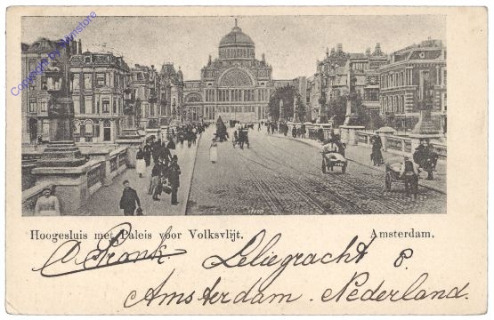 Amsterdam, Hoogesluis met Paleis voor Volksvlijt