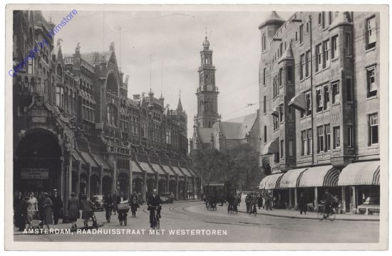 Amsterdam, Raadhuisstraat met Westertoren