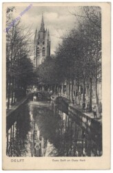 ak158135 Delft, Oude Delft en Oude Kerk