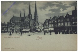 Delft, Groude Markt en kath. Kerk