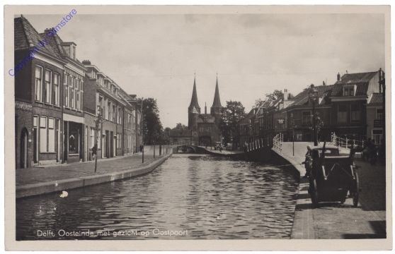 Delft, Oosteinde met gezicht op Oostpoort
