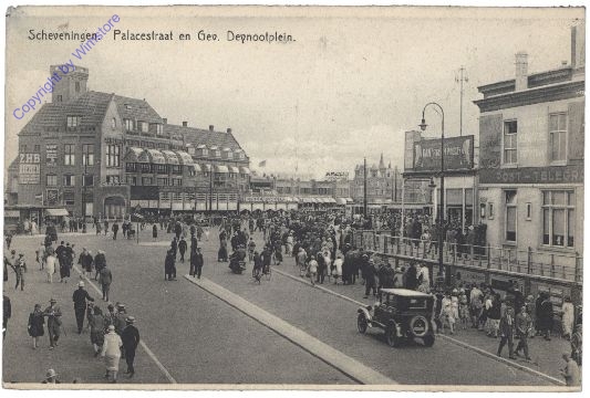 Den Haag, Scheveningen, Palacestraat en Gev. Deynootplein