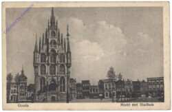 ak158438 Gouda, Markt met Stadhuis