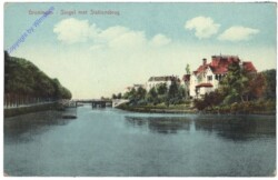 ak158449 Groningen, Singel met Stationsbrug
