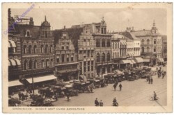 ak158453 Groningen, Markt met Oude Geveltjes