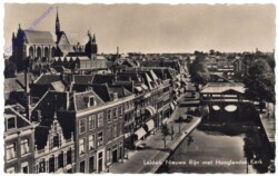Leiden, Nieuwe Rijn met Hooglandse Kerk