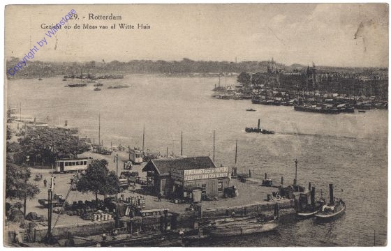 Rotterdam, Gezicht op de Maas van af Witte Huis
