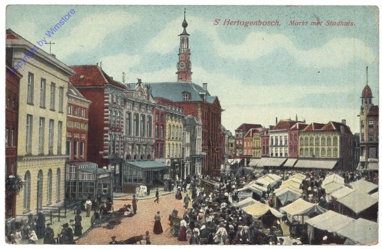 S'-Hertogenbosch, Markt met Stadhuis