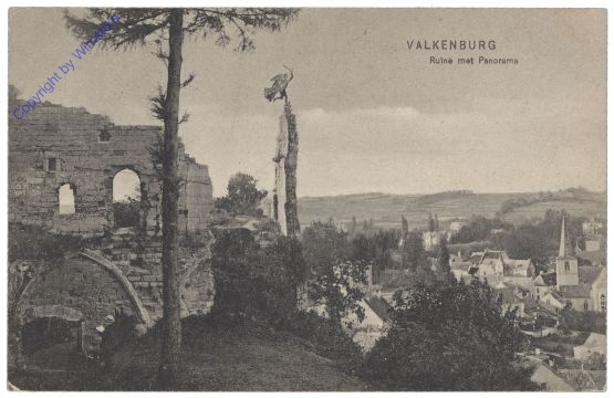 ak158946 Valkenburg, Ruine met Panorama