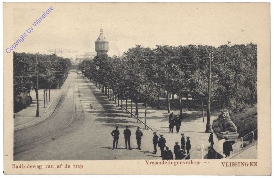 Vlissingen, Badhuisweg van af de trap