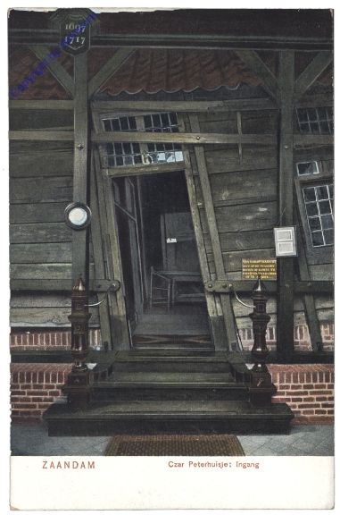 Zaandam, Czar Peterhuisje: Ingang