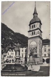 Altdorf, Dorfplatz mit Telldenkmal