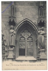 Basel, Rechtsseitige Standbilder am Hauptportal des Münsters