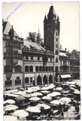 ak159123 Basel, Marktplatz mit Rathaus