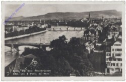 ak159130 Basel, Die drei Rheinbrücken