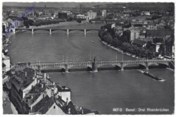 ak159134 Basel, Drei Rheinbrücken