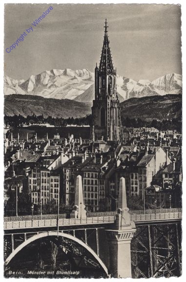 ak159150 Bern, Münster mit Blümlisalp