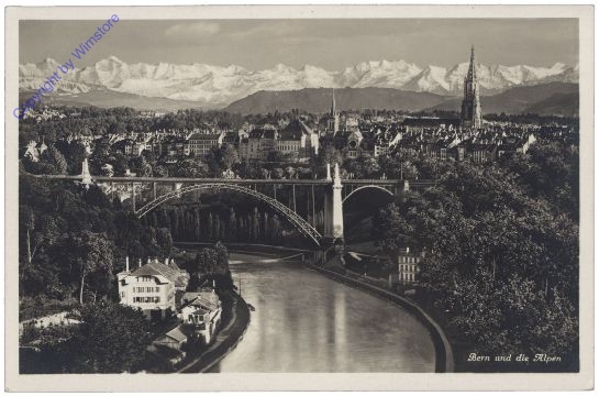 ak159164 Bern, und die Alpen