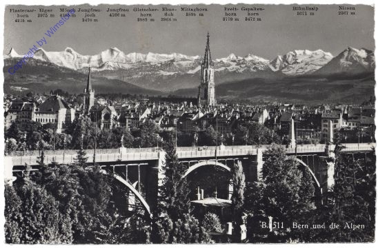 ak159187 Bern, und die Alpen
