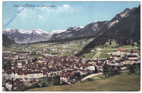 Chur, mit Falknis u. Scesaplana