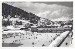 ak159285 Davos, mit Eisbahn