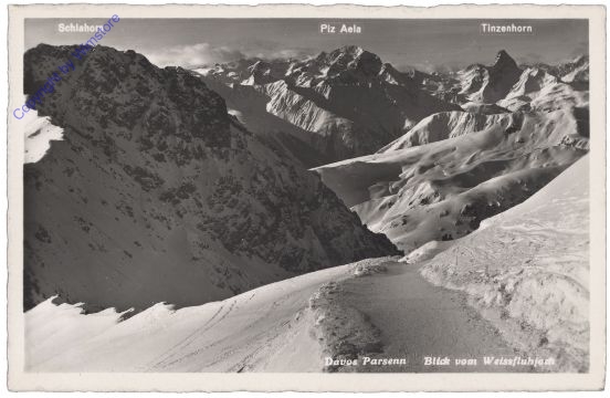 Davos, Parsenn, Blick vom Weissfluhjoch