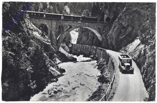 Davos, Zügenstrasse und Brombenz-Viadukt