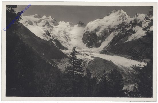 Engadin, Morteratschgletscher mit Berninagruppe