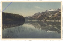 ak159343 Engadin, Morgensonne am Silsersee