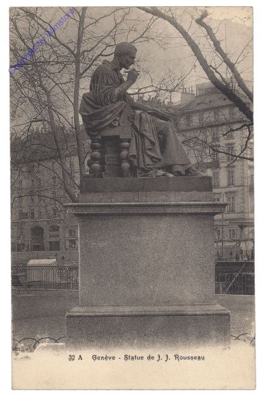 Genf, Statue de J.J. Rousseau